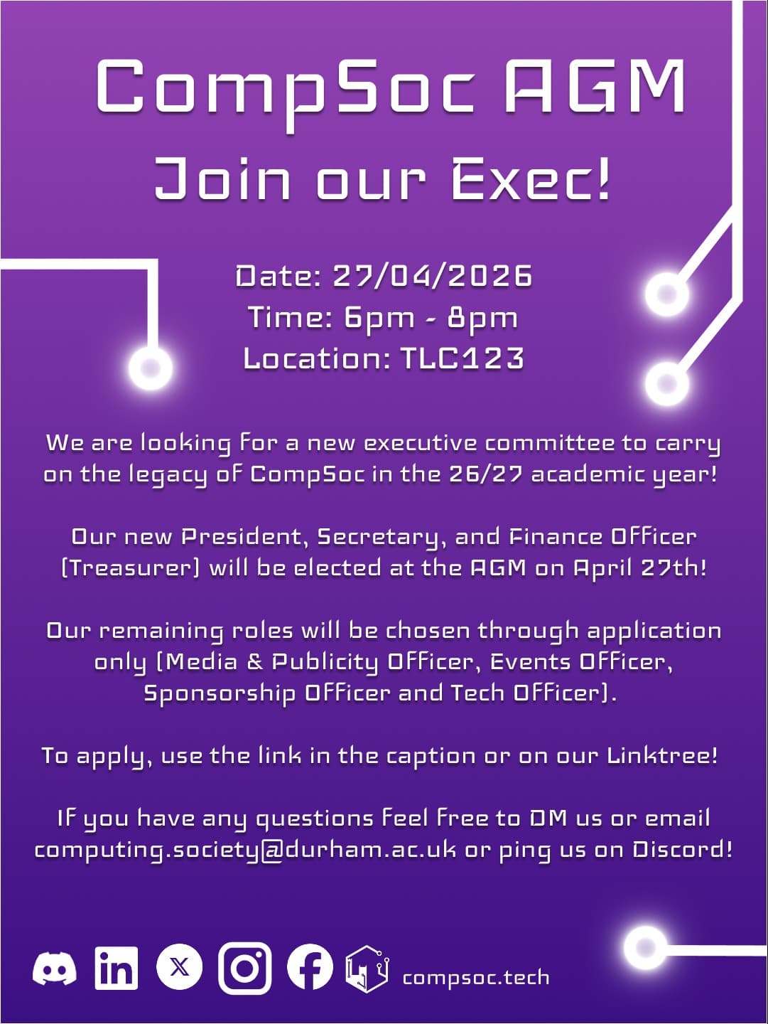 CompSoc AGM poster
